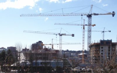 Keeping Our Eyes on our work while cranes Swing overhead