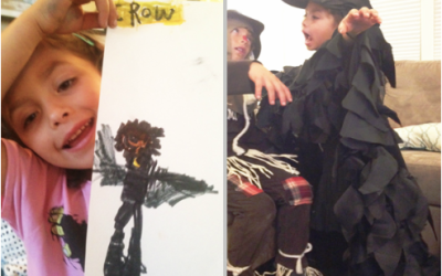 One girl’s crow dream, from drawing to costume